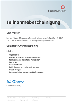 ADR Bescheinigung - Gefahrguttransport-Kurs